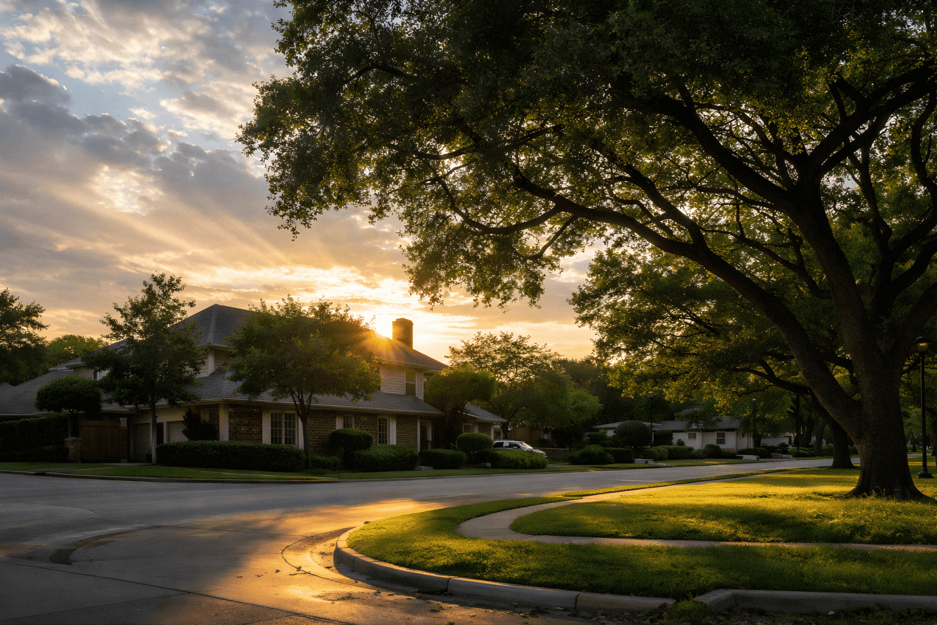 house-sunset-tree